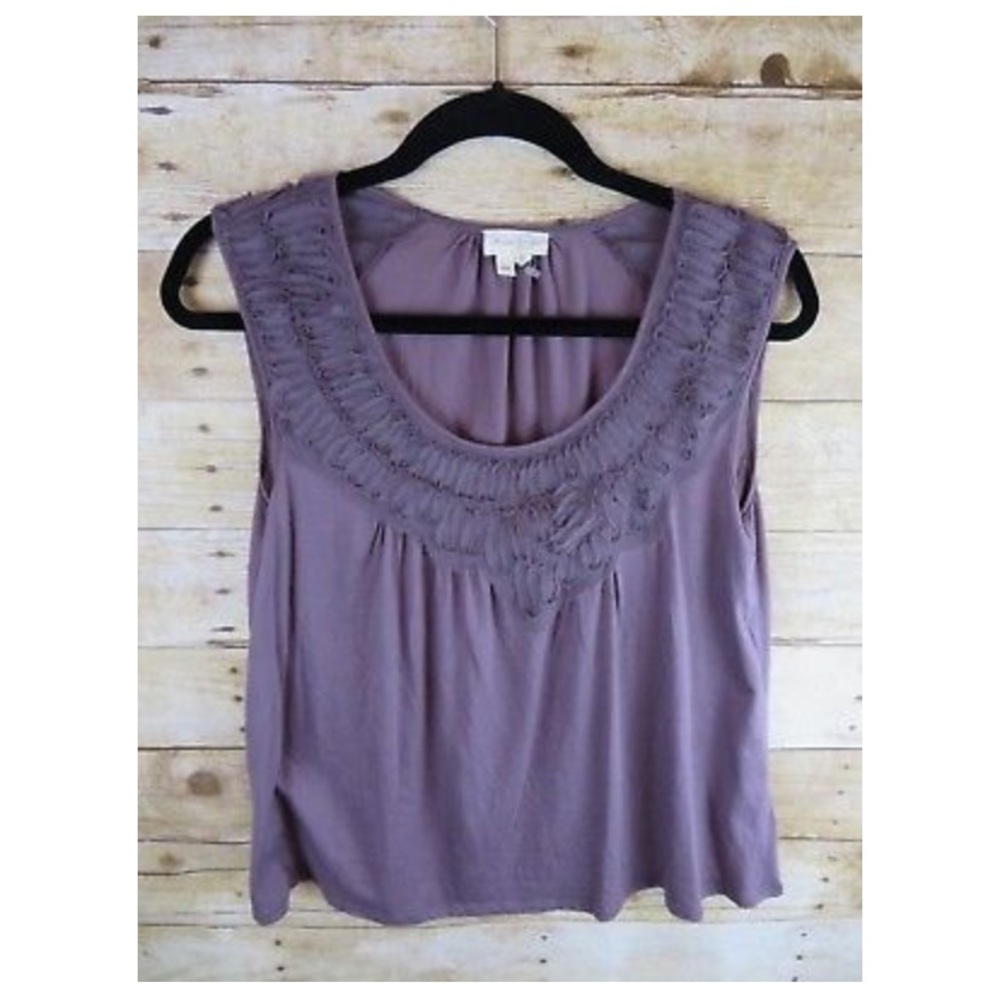 Meadow Rue Bibbed Verona Top Tank Mauve XXS